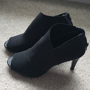 Black Heeled Booties Size 6 1/2
